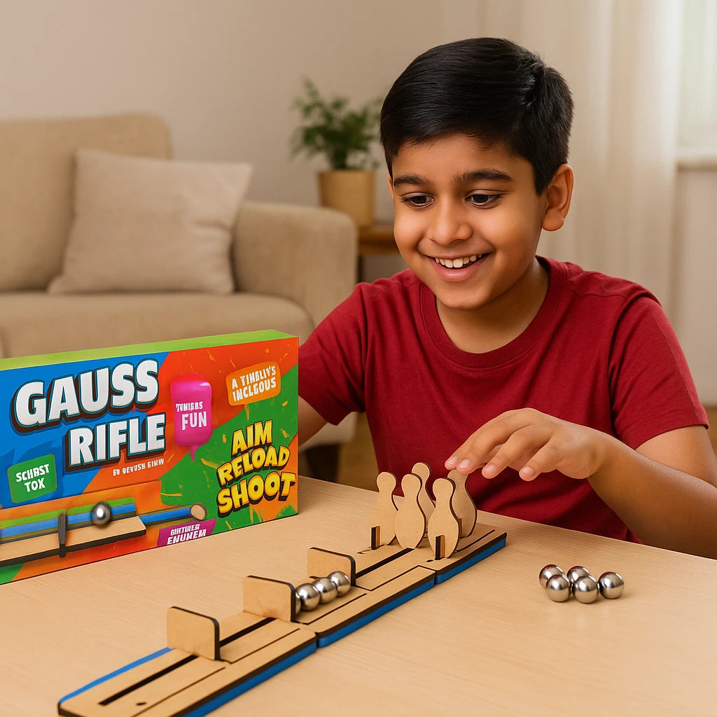 Gauss Rifle – DIY Magnetic Science Kit for Kids 8–12