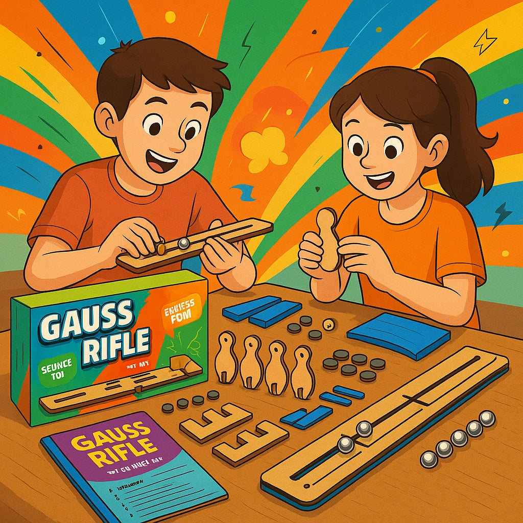 Gauss Rifle – DIY Magnetic Science Kit for Kids 8–12