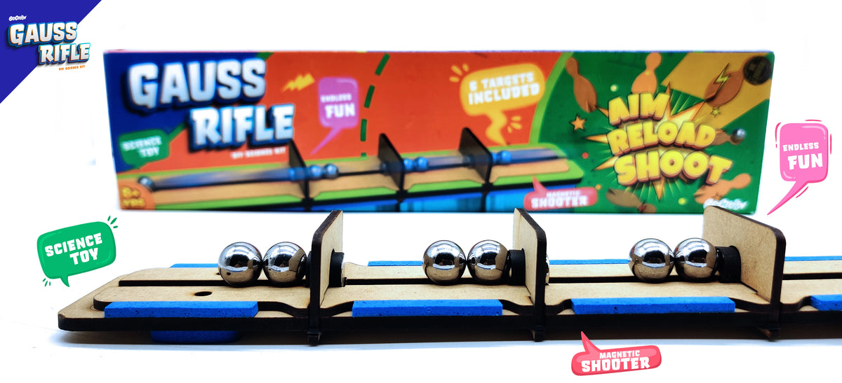 Gauss Rifle – DIY Magnetic Science Kit for Kids 8–12