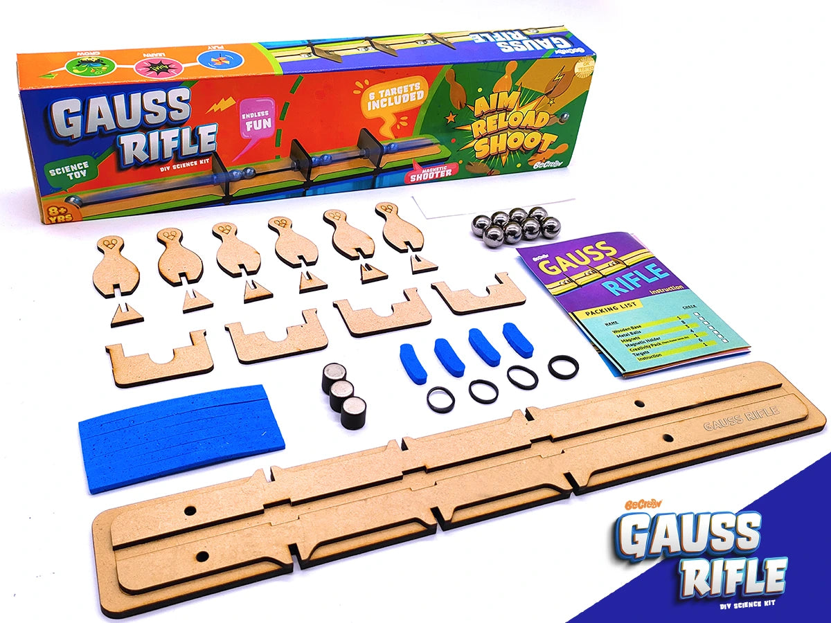 Gauss Rifle – DIY Magnetic Science Kit for Kids 8–12