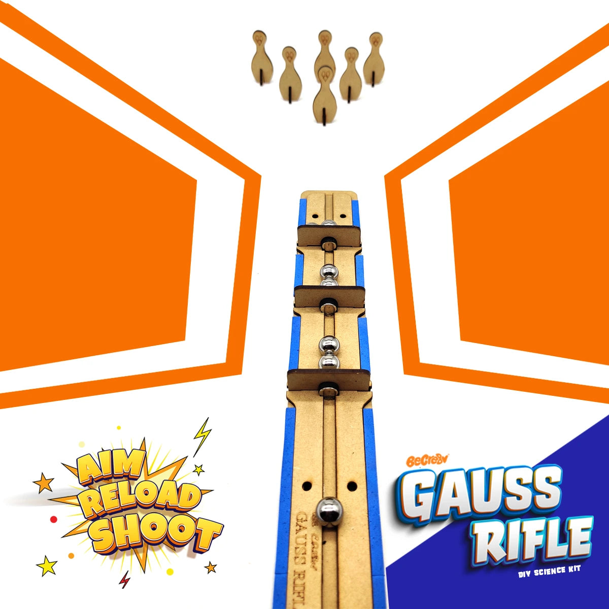Gauss Rifle – DIY Magnetic Science Kit for Kids 8–12