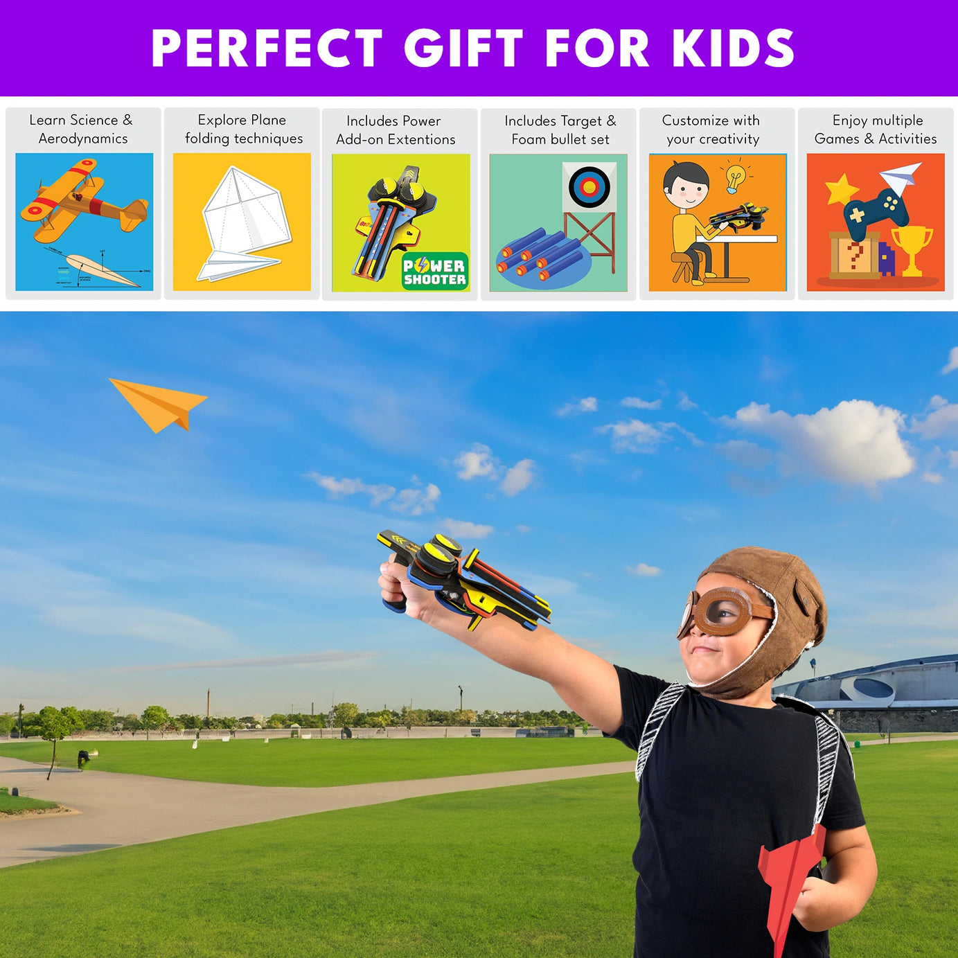 Plane Launcher with Power Shooter | 8-14 years