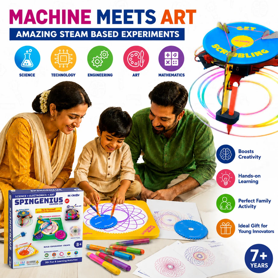 SpinGenius Creative Lab – Build Your Own Drawing Machines (DIY STEAM Kit)