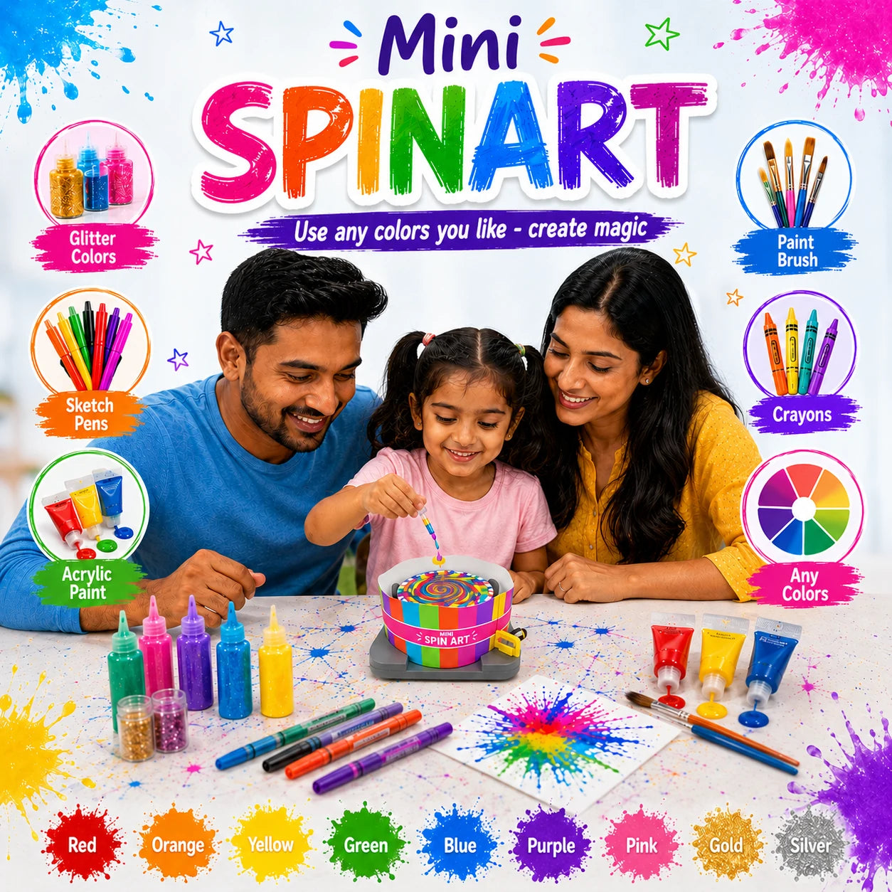 SpinGenius Creative Lab – Build Your Own Drawing Machines (DIY STEAM Kit)